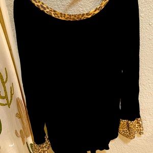 Cheetah print boutique top